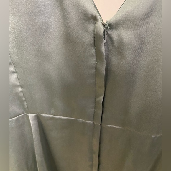 Bridesmaid dress dusty sage silk - Picture 2 of 6